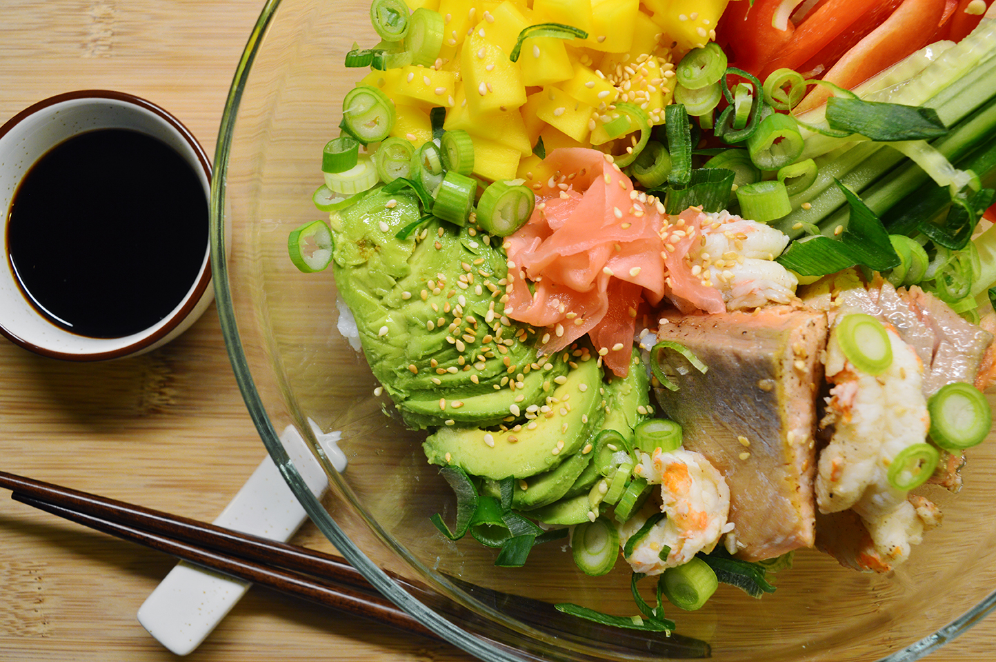 Sushibowl med laks og jomfruhummer - aftensmad fra Gastroulven