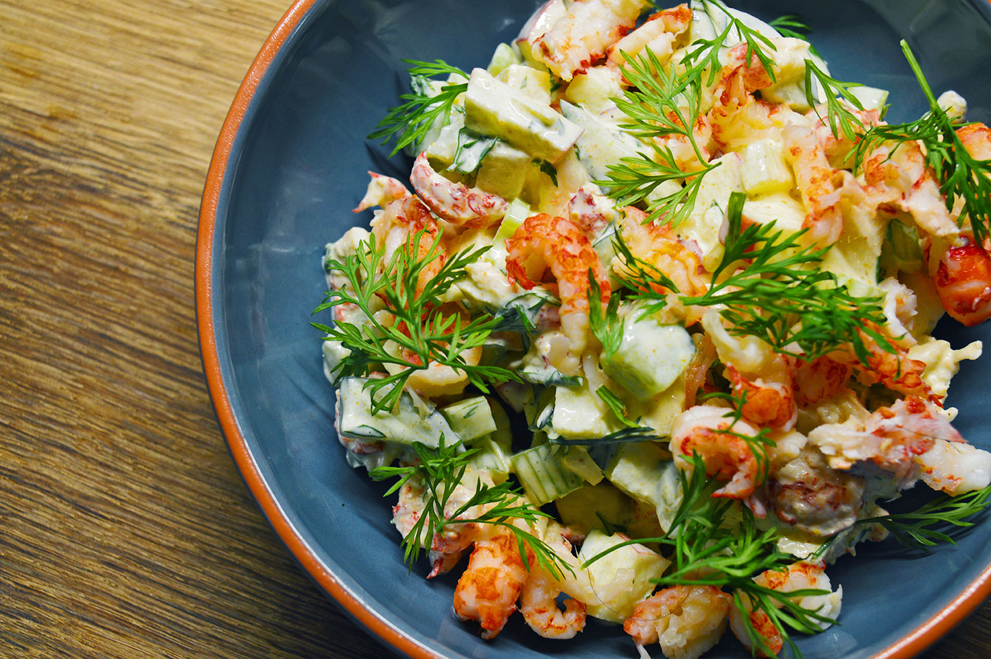 Krebsehalesalat frokost eller aftensmad fra GastroUlven